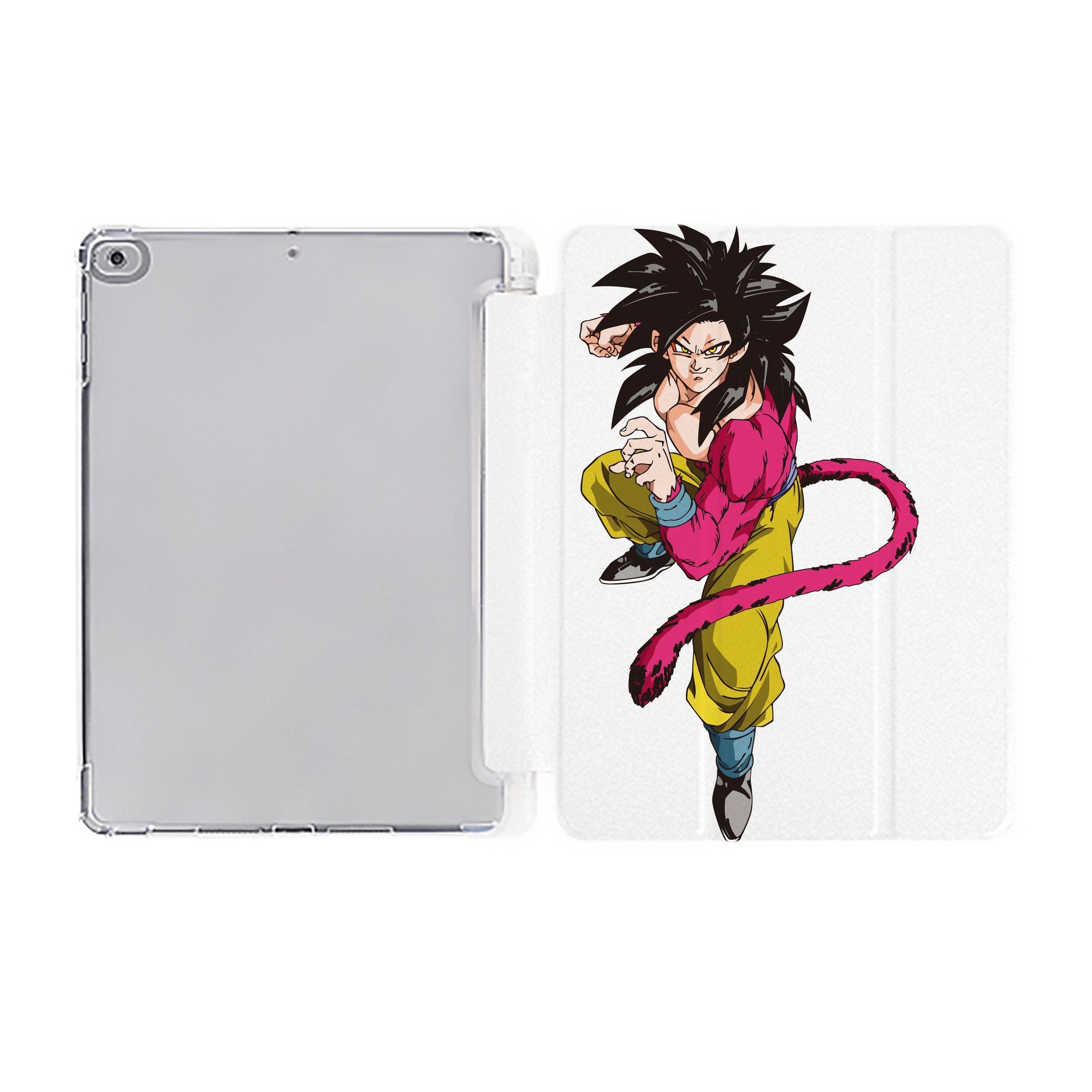 （画像用） ドラゴンボール 孫悟空（そん ごくう）Son Goku カカロット DRAGON BALL Kakarotto IPad ケース ペン収納付き 三つ折りスタンド PUレザー×シリコン 対応機種9.5/10.5/10.9インチ